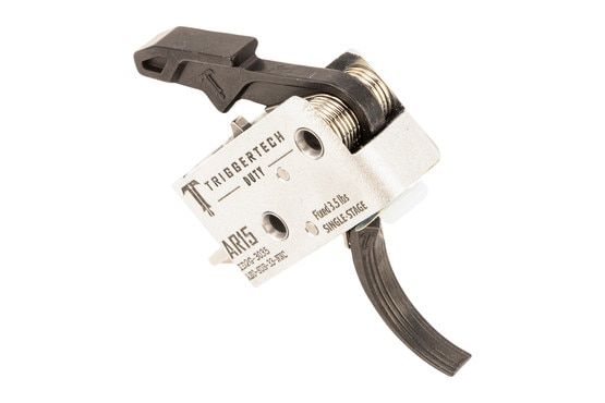 TriggerTech AR-15 Single-Stage 3.5lb Curved Duty Trigger has stainless steel internals